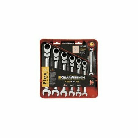 DANAHER TOOL LTD Gearwrench Wrench Set, 7-Piece, Steel, Specifications: Sae Measurement 9700